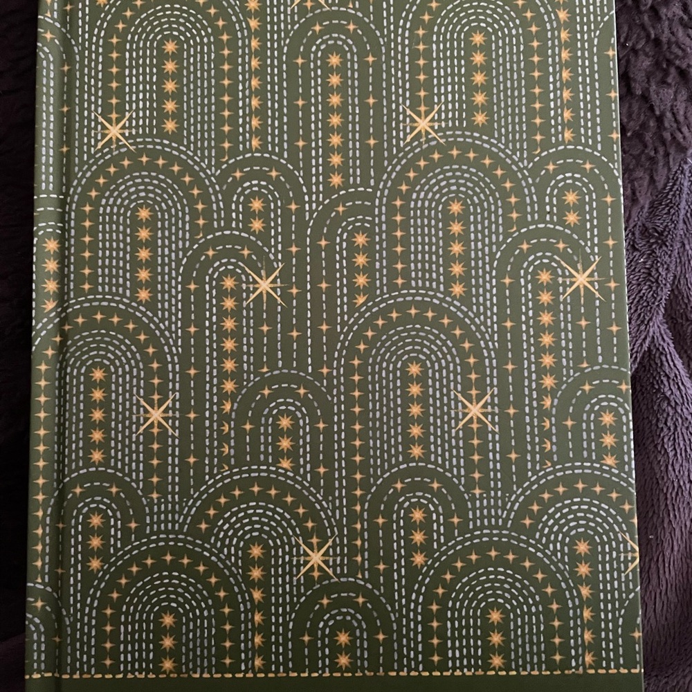 Green and Gold Patterned Notebook